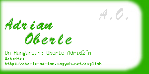 adrian oberle business card